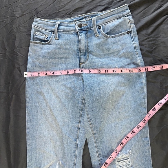 Universal Thread Women's 2 / 26 Jeans Straight Leg High Rise Knee Holes - Picture 4 of 8